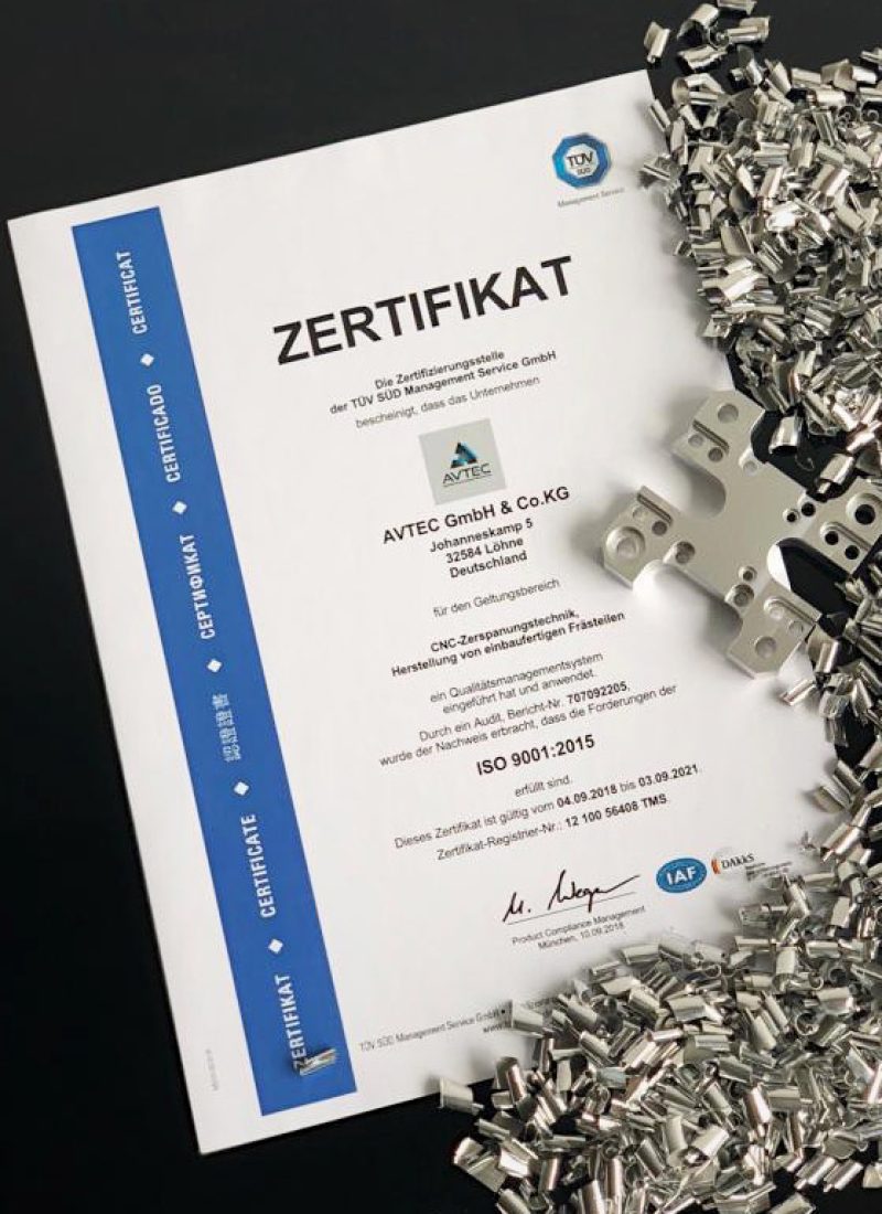Über uns Zertifikat